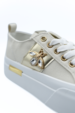 Load image into Gallery viewer, Luxe Bee Decorative Lace Up Platform Trainers
