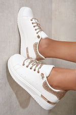 Load image into Gallery viewer, Embellished Lace Platform Trainers
