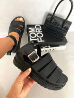 Load image into Gallery viewer, Strappy Gladiator Chunky Sandals
