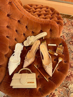 Load image into Gallery viewer, Open Toe Bow Detail High Heels
