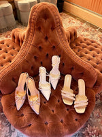 Load image into Gallery viewer, Open Toe Bow Detail High Heels
