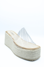 Load image into Gallery viewer, Transparent Strap Platform Wedge Heels
