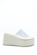 Load image into Gallery viewer, Transparent Strap Platform Wedge Heels
