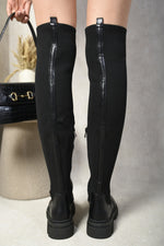 Load image into Gallery viewer, Knitted Platform Over The Knee Chunky Boots
