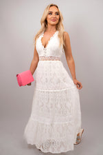 Load image into Gallery viewer, Lace Sleeveless Summer Maxi Dress
