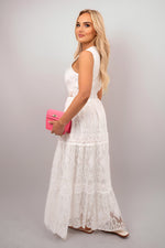 Load image into Gallery viewer, Lace Sleeveless Summer Maxi Dress
