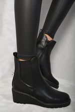 Load image into Gallery viewer, Low Wedge Ankle Boots
