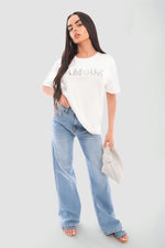 Load image into Gallery viewer, Back Statement Distressed Straight Leg Jeans
