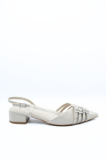 Load image into Gallery viewer, Strappy Buckle Detail Slingback Low Heel Sandals
