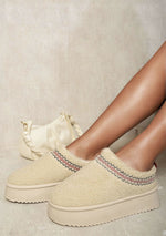 Load image into Gallery viewer, Ankle Cozy Plush Lining Thick Sole Fluffy Slippers
