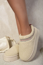 Load image into Gallery viewer, Ankle Cozy Plush Lining Thick Sole Fluffy Slippers
