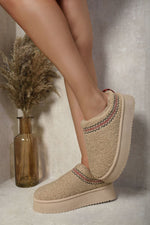Load image into Gallery viewer, Ankle Cozy Plush Lining Thick Sole Fluffy Slippers
