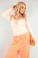 Load image into Gallery viewer, Square Neckline Long Sleeve Top
