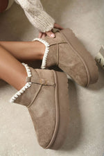 Load image into Gallery viewer, Fur-lined Platform Ankle Boots
