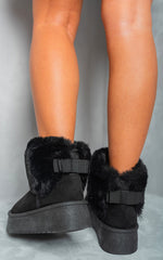 Load image into Gallery viewer, Fuzzy Cuff Slip On Snow Boots
