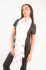 Load image into Gallery viewer, Foil Tree Print Lightweight Scarf
