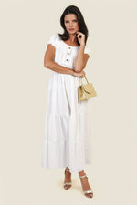 Load image into Gallery viewer, Smocked Waist Tiered Midi Dress

