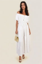 Load image into Gallery viewer, Smocked Waist Tiered Midi Dress

