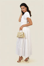 Load image into Gallery viewer, Smocked Waist Tiered Midi Dress
