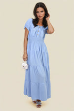 Load image into Gallery viewer, Smocked Waist Tiered Midi Dress
