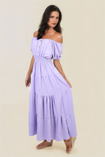 Load image into Gallery viewer, Smocked Waist Tiered Midi Dress
