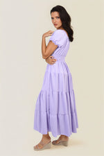 Load image into Gallery viewer, Smocked Waist Tiered Midi Dress

