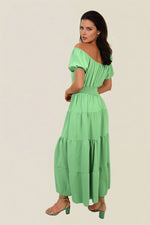 Load image into Gallery viewer, Smocked Waist Tiered Midi Dress
