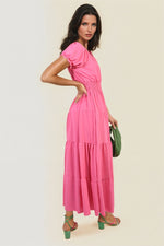 Load image into Gallery viewer, Smocked Waist Tiered Midi Dress
