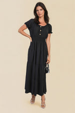 Load image into Gallery viewer, Smocked Waist Tiered Midi Dress
