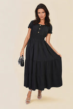 Load image into Gallery viewer, Smocked Waist Tiered Midi Dress
