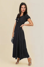 Load image into Gallery viewer, Smocked Waist Tiered Midi Dress
