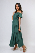 Load image into Gallery viewer, Smocked Waist Tiered Midi Dress
