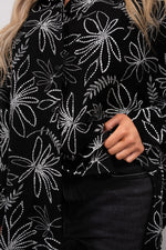 Load image into Gallery viewer, Floral Print Oversized Long Sleeve Button Down Top
