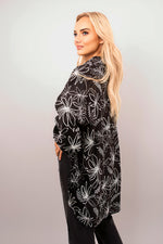 Load image into Gallery viewer, Floral Print Oversized Long Sleeve Button Down Top
