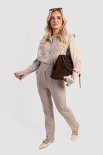 Load image into Gallery viewer, Collared Button Down Long Sleeve Top &amp; Trouser Co-ord Set
