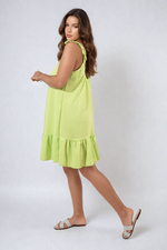 Load image into Gallery viewer, Backless Tie-up Spaghetti Strap Frill Hem Mini Dress

