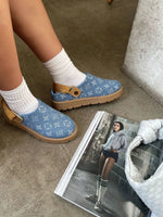 Load image into Gallery viewer, Printed Sling Back Platform Clogs

