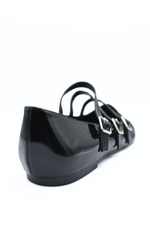 Load image into Gallery viewer, Strappy Buckle Detail Flat Shoes
