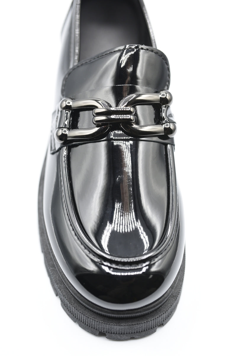 Chain Detail Casual Slip On Shoes