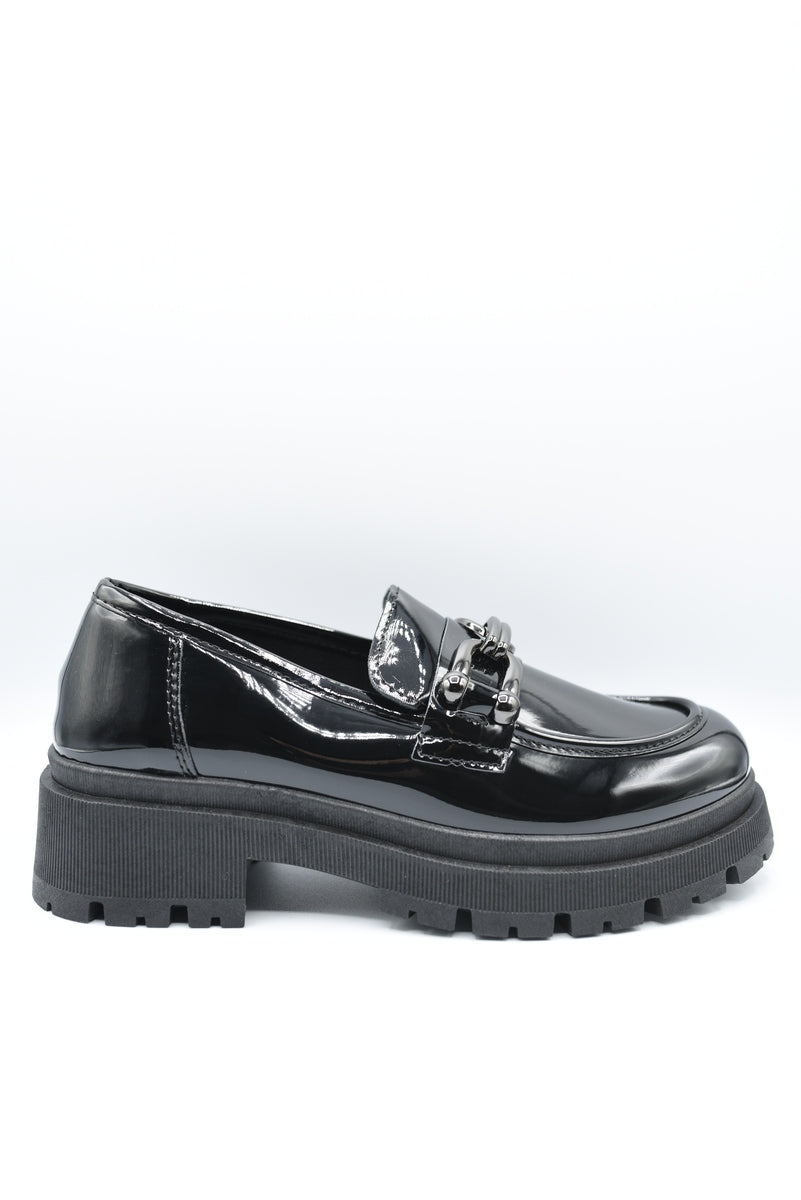 Chain Detail Casual Slip On Shoes