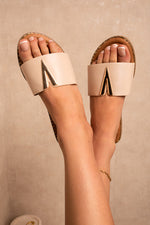 Load image into Gallery viewer, V-Detail Slip-On Flat Sandals
