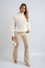 Load image into Gallery viewer, High Waisted Flare Leg Trouser
