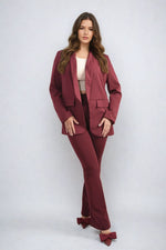 Load image into Gallery viewer, High Waisted Flare Leg Trouser
