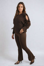 Load image into Gallery viewer, High Waisted Flare Leg Trouser
