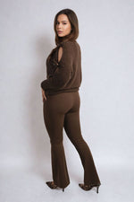 Load image into Gallery viewer, High Waisted Flare Leg Trouser
