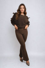 Load image into Gallery viewer, High Waisted Flare Leg Trouser
