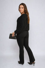 Load image into Gallery viewer, High Waisted Flare Leg Trouser
