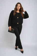 Load image into Gallery viewer, High Waisted Flare Leg Trouser
