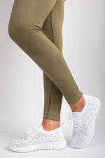 Load image into Gallery viewer, Crystal Embellished Knit Trainers
