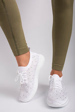 Load image into Gallery viewer, Crystal Embellished Knit Trainers
